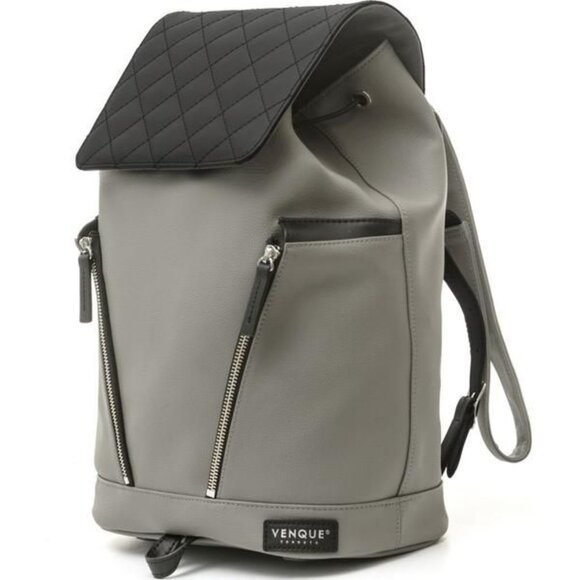 Venque Diamond Leather Backpack - Picture 1 of 6
